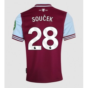 West Ham United Tomas Soucek #28 Domácí Dres 2024-25 Krátký Rukáv